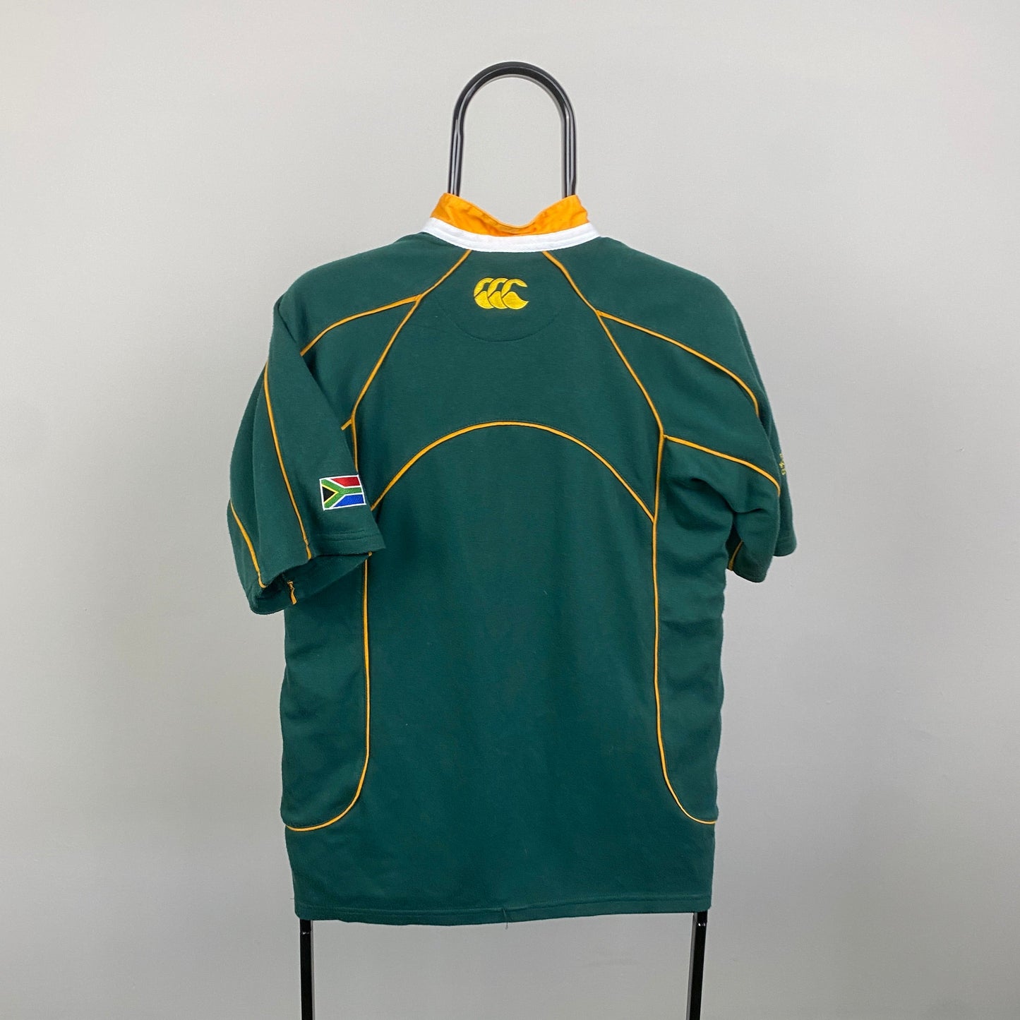00s Canterbury South Africa Rugby Shirt T-Shirt Green XS