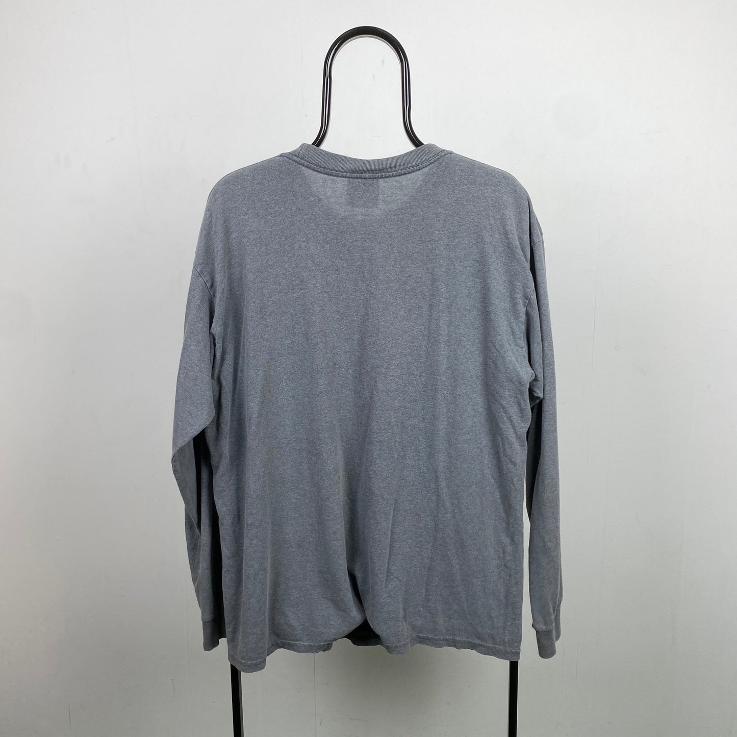 90s Nike Long Sleeve T-Shirt Grey Medium