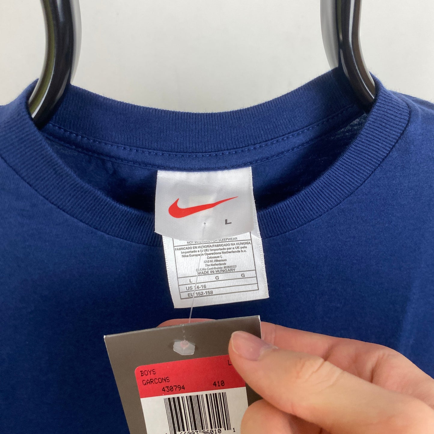 90s Nike Basketball T-Shirt Blue XS