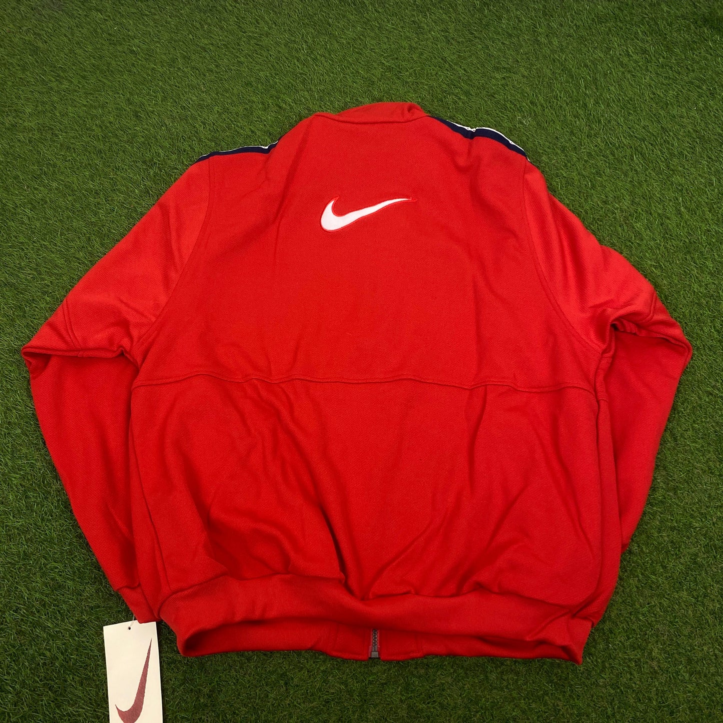 90s Nike Tracksuit Jacket + Joggers Set Red Large