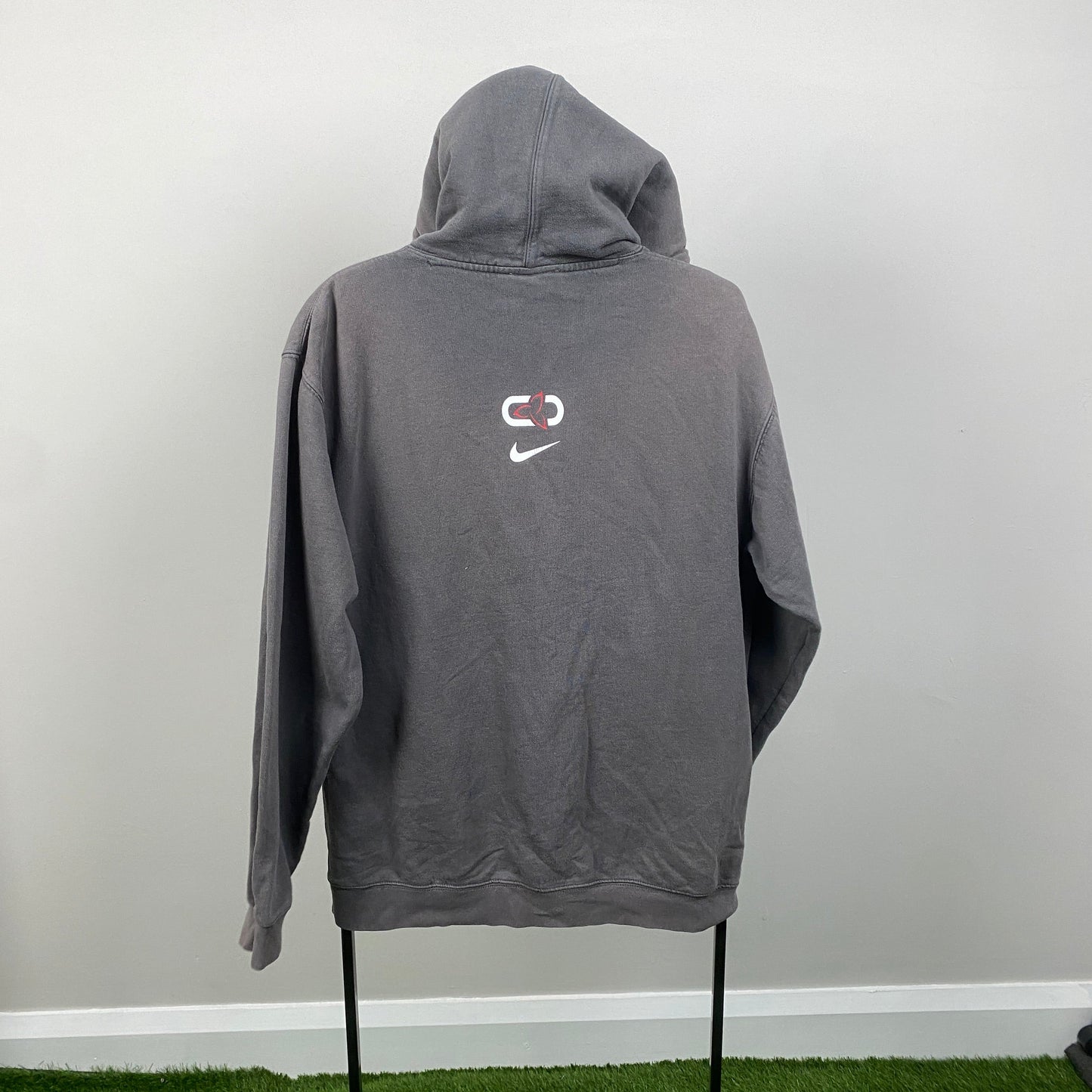 00s Nike Cross Country Running Hoodie Grey Medium