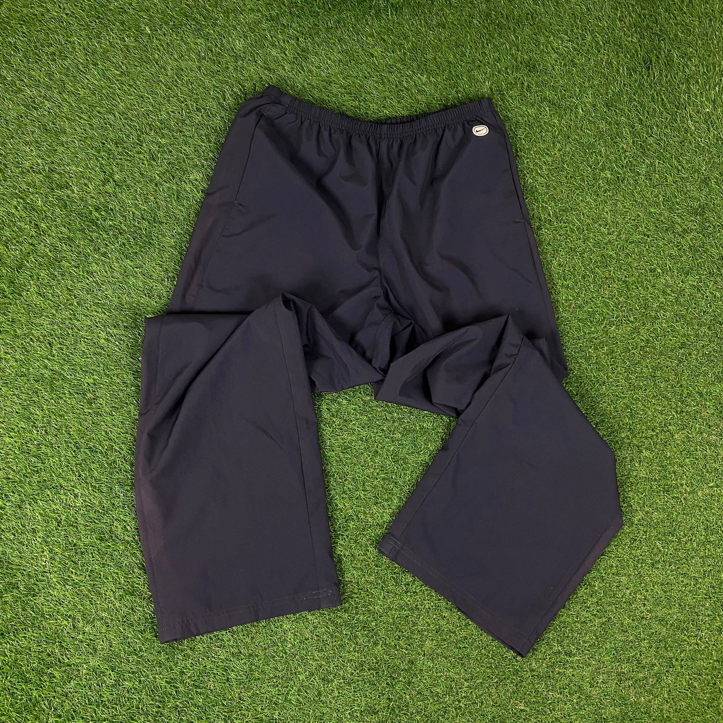 00s Nike Fleece Windbreaker Tracksuit Jacket + Joggers Set Brown Large