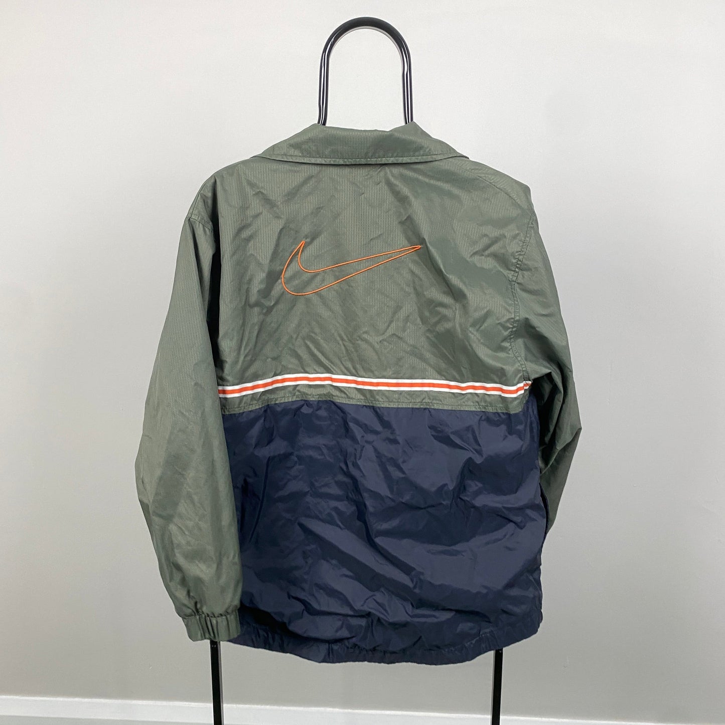 90s Nike Windbreaker Jacket Green Large