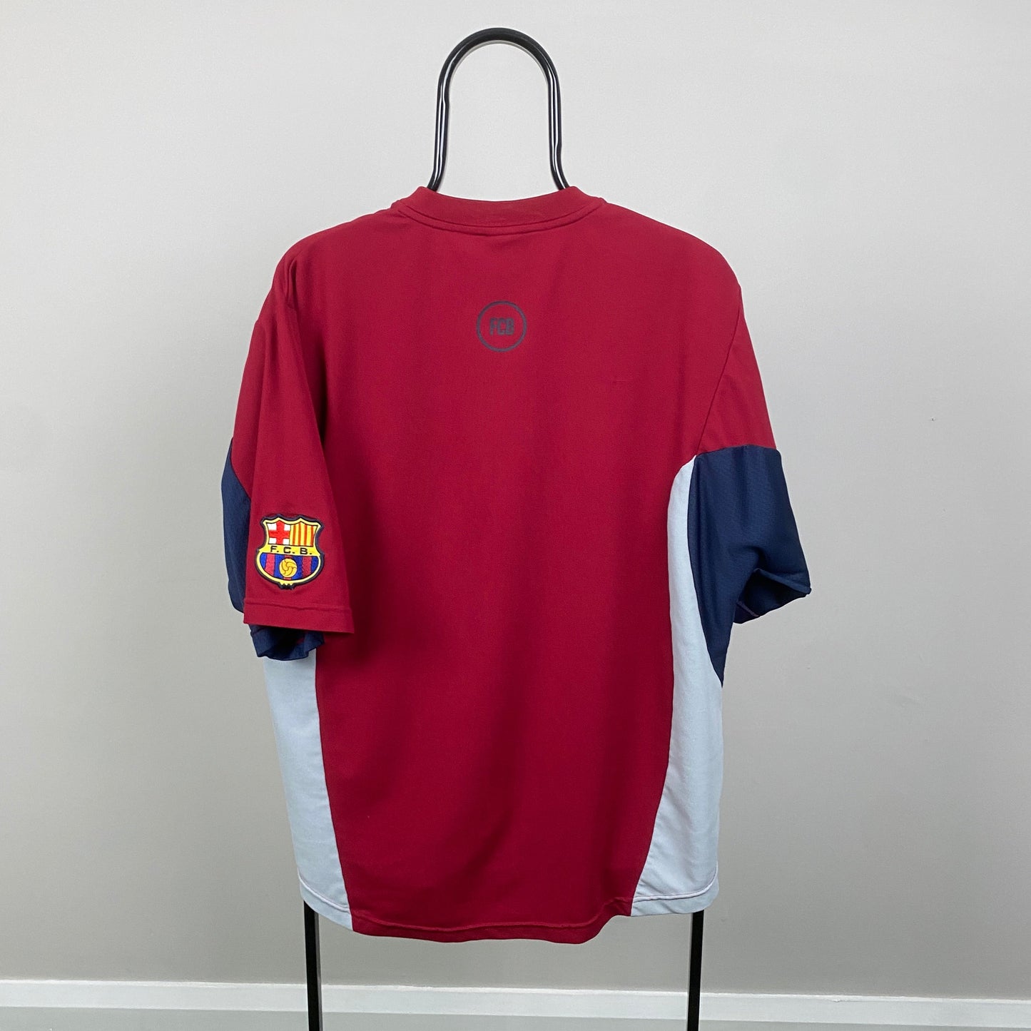 90s Nike Barcelona Football Shirt T-Shirt Red Large