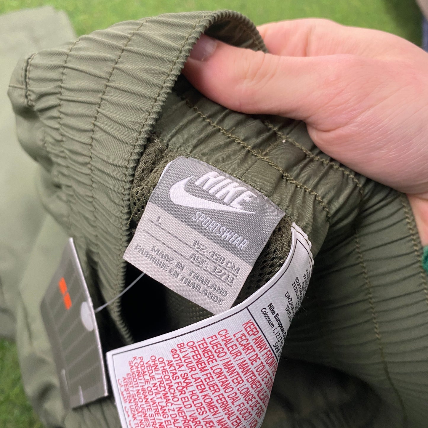 00s Nike Parachute Joggers Green XS