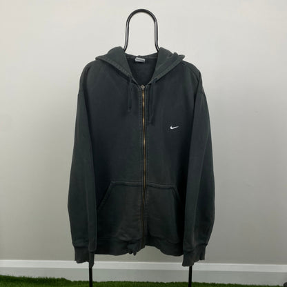 00s Nike Zip Hoodie Black XXL