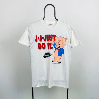 90s Nike Space Jam Porky T-Shirt White Medium