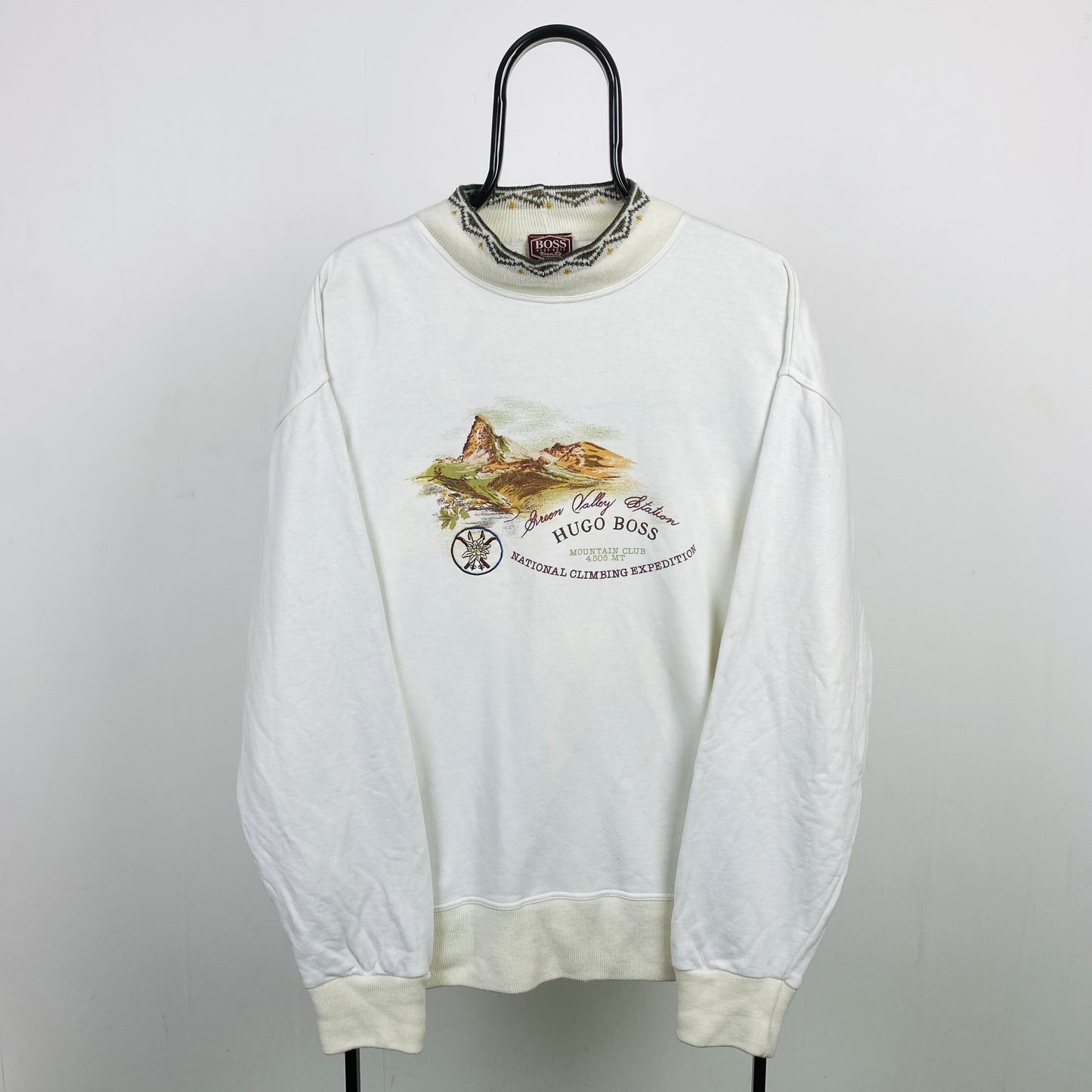 Retro Hugo Boss Sweatshirt White XL