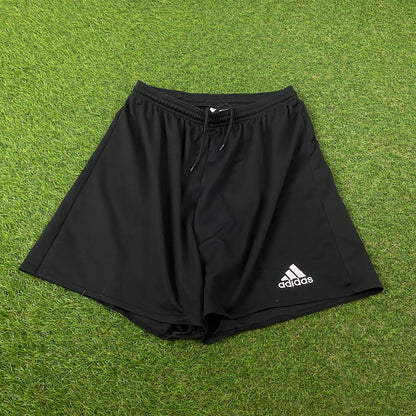 00s Adidas Football Shorts Black Medium