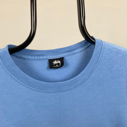Retro 00s Stussy T-Shirt Baby Blue Medium