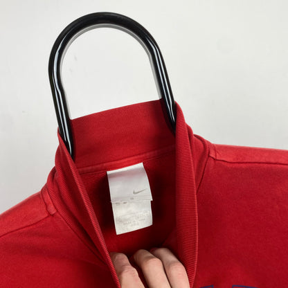 00s Nike Air Max 1/4 Zip Sweatshirt Red Small