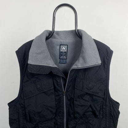00s Nike ACG Fleece Gilet Jacket Black Medium