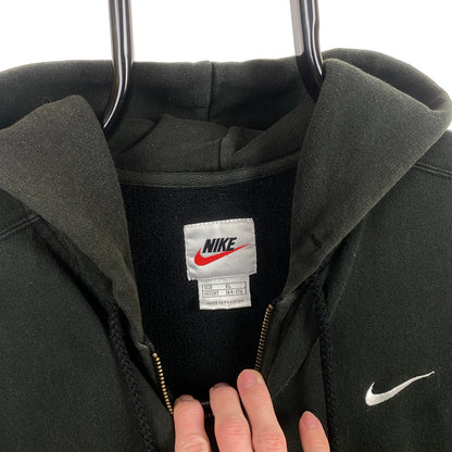 90s Nike Zip Hoodie Black Small