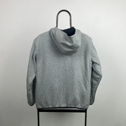 00s Nike Reversible Piping Fleece Coat Jacket Black Small