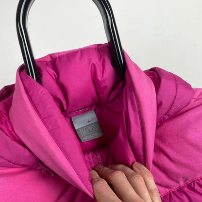 00s Nike Puffer Gilet Jacket Coat Pink Small