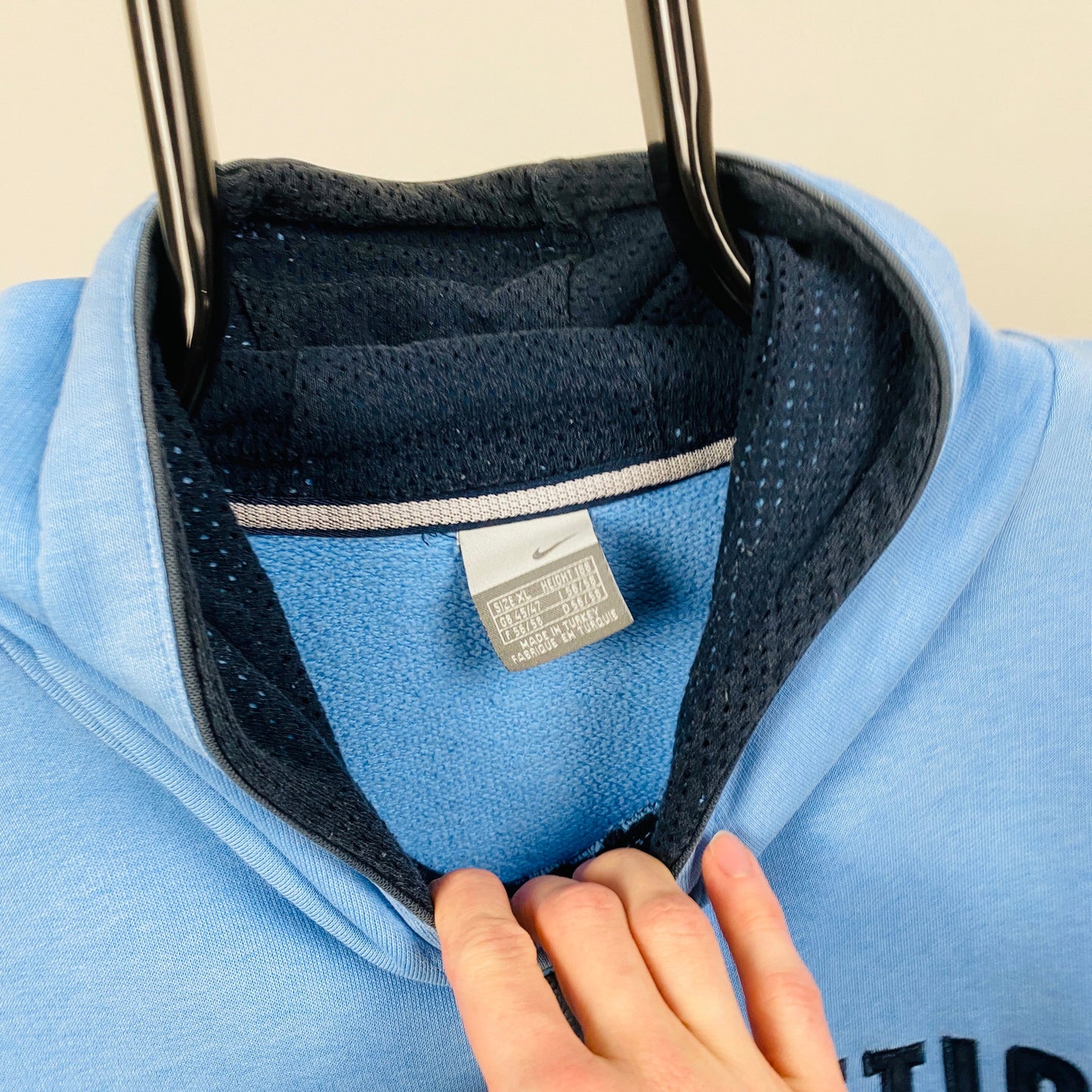 00s Nike Athletic Hoodie Baby Blue XL
