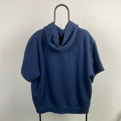 00s Nike Sleeveless Workout Hoodie Blue XL