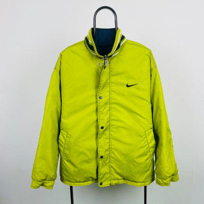 90s Nike Reversible Puffer Jacket Blue Large