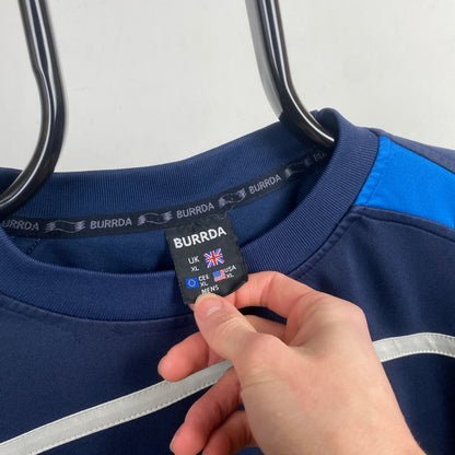 Retro 90s Watford Football Sweatshirt Blue XL