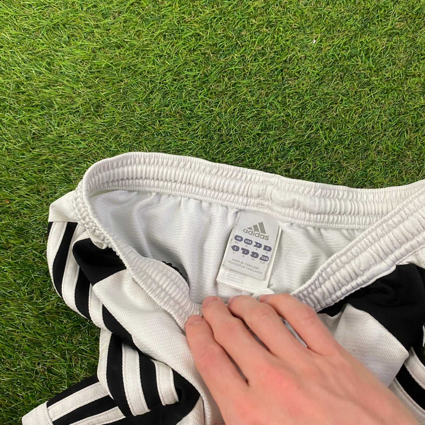 00s Adidas Football Shorts White Small