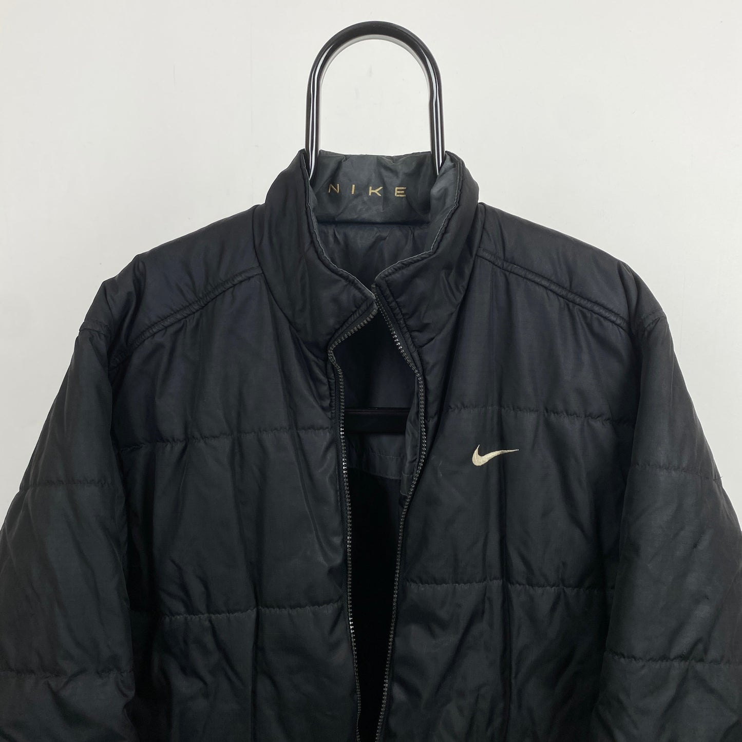 00s Nike Reversible Puffer Jacket Black Small