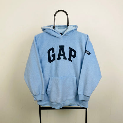 Retro Gap Fleece Hoodie Baby Blue Small