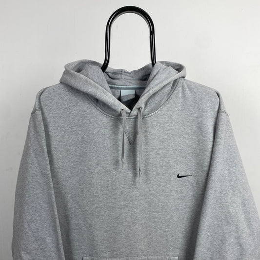00s Nike Heavyweight Hoodie Grey Large
