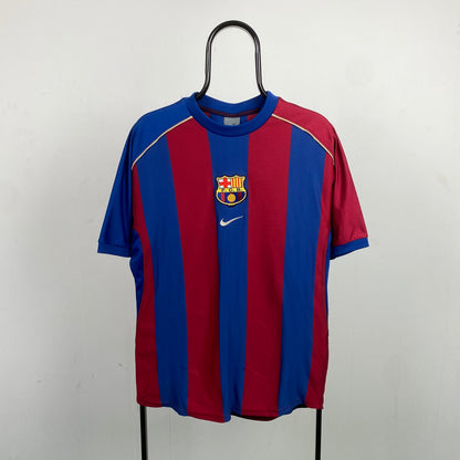2000/01 Nike Barcelona Training Football Shirt T-Shirt Red Large