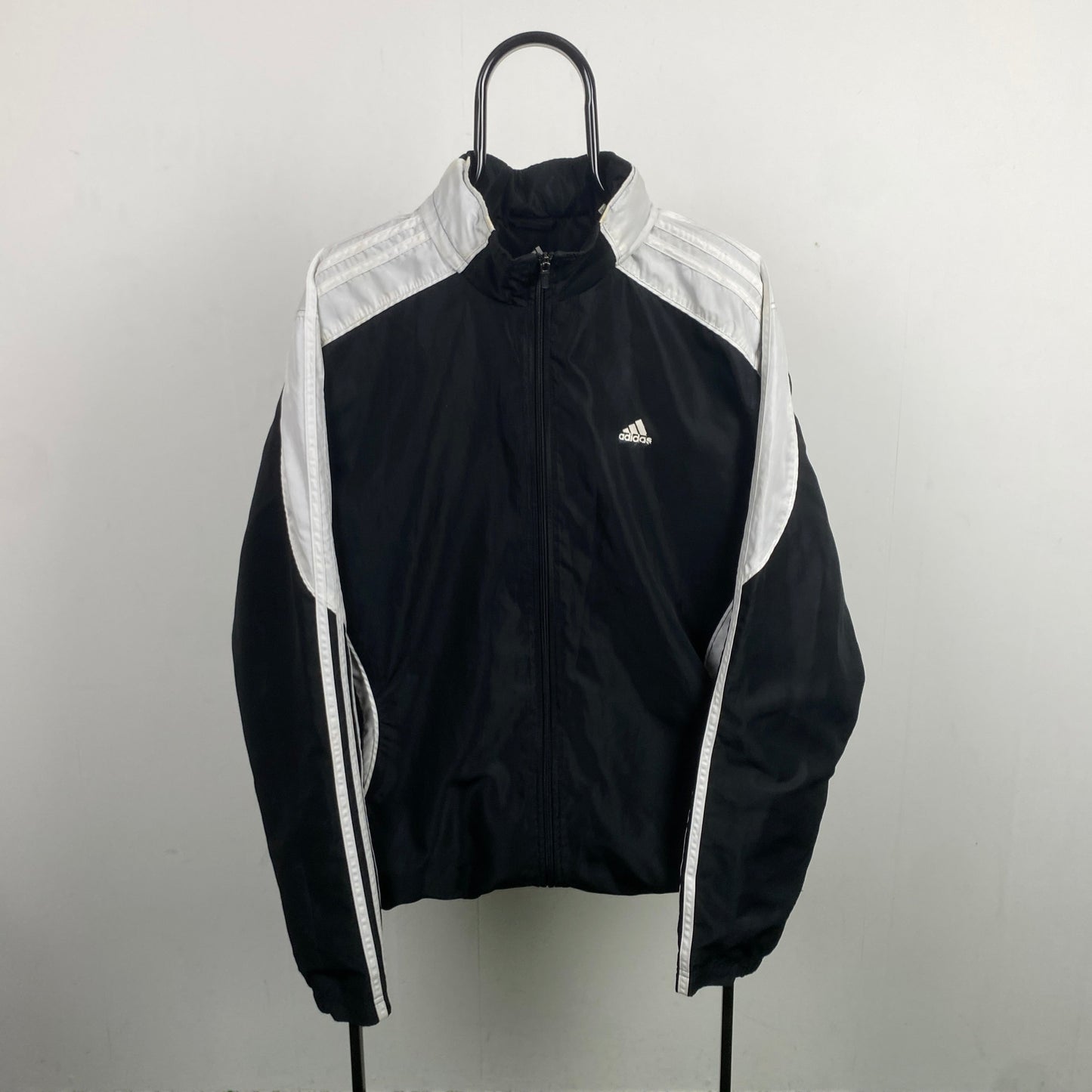 00s Adidas Piping Windbreaker Jacket Black XL