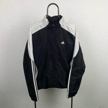 00s Adidas Piping Windbreaker Jacket Black XL