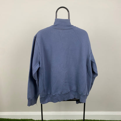 00s Nike 1/4 Zip Sweatshirt Blue Large