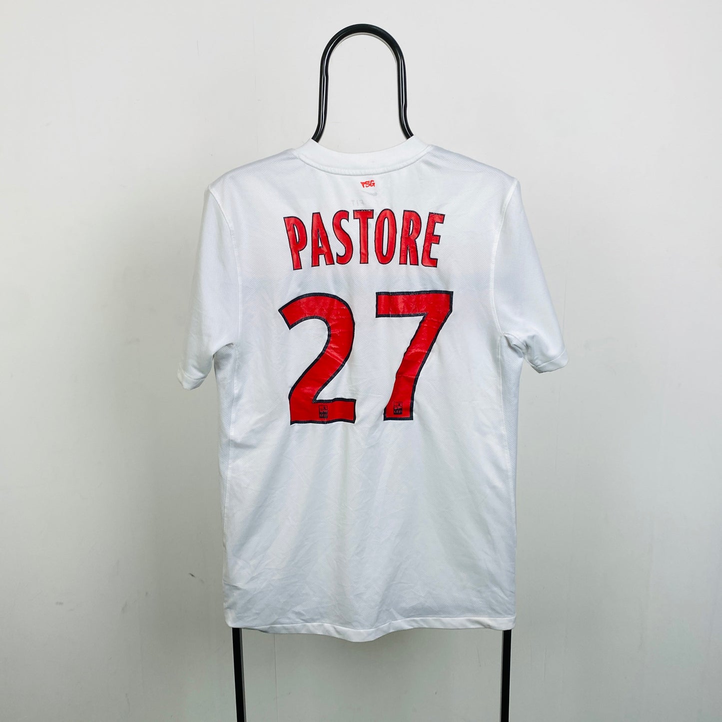 00s Nike PSG Pastore Football Shirt T-Shirt White Small