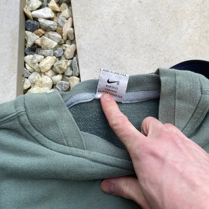 90s Nike Swoosh Sweatshirt Green Small