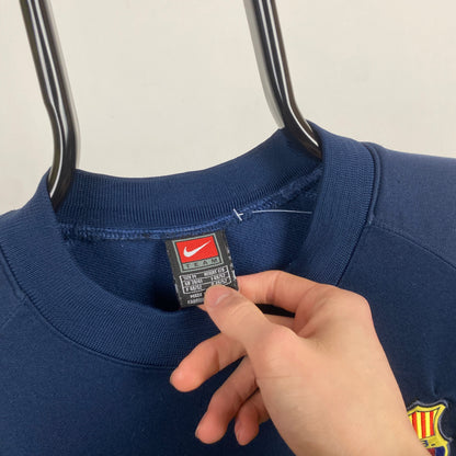 90s Nike Barcelona Sweatshirt Blue Medium
