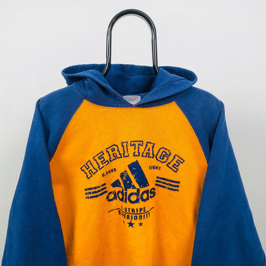 90s Adidas Hoodie Blue Medium
