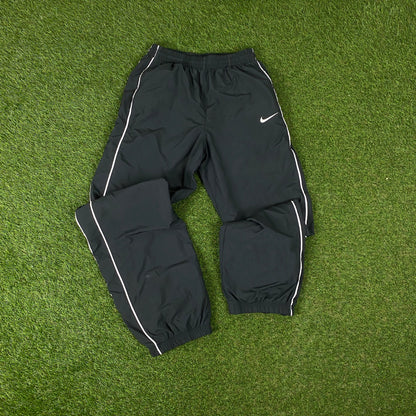 00s Nike Piping Windbreaker Tracksuit Set Jacket + Joggers Blue XL