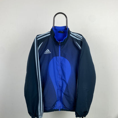 00s Adidas Windbreaker Jacket Blue Large