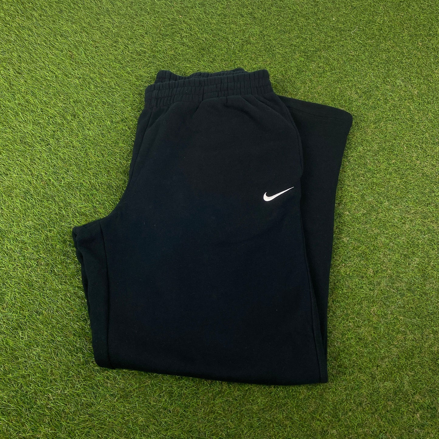 00s Nike Wide Leg Cotton Joggers Black Large