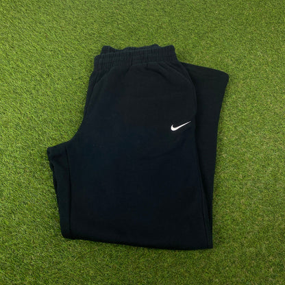 00s Nike Wide Leg Cotton Joggers Black Large