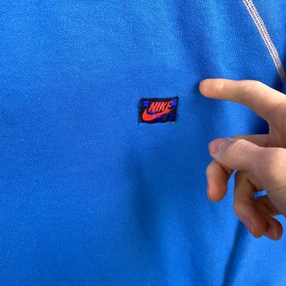 80s Nike John McEnroe Checkerboard Sweatshirt Blue Medium