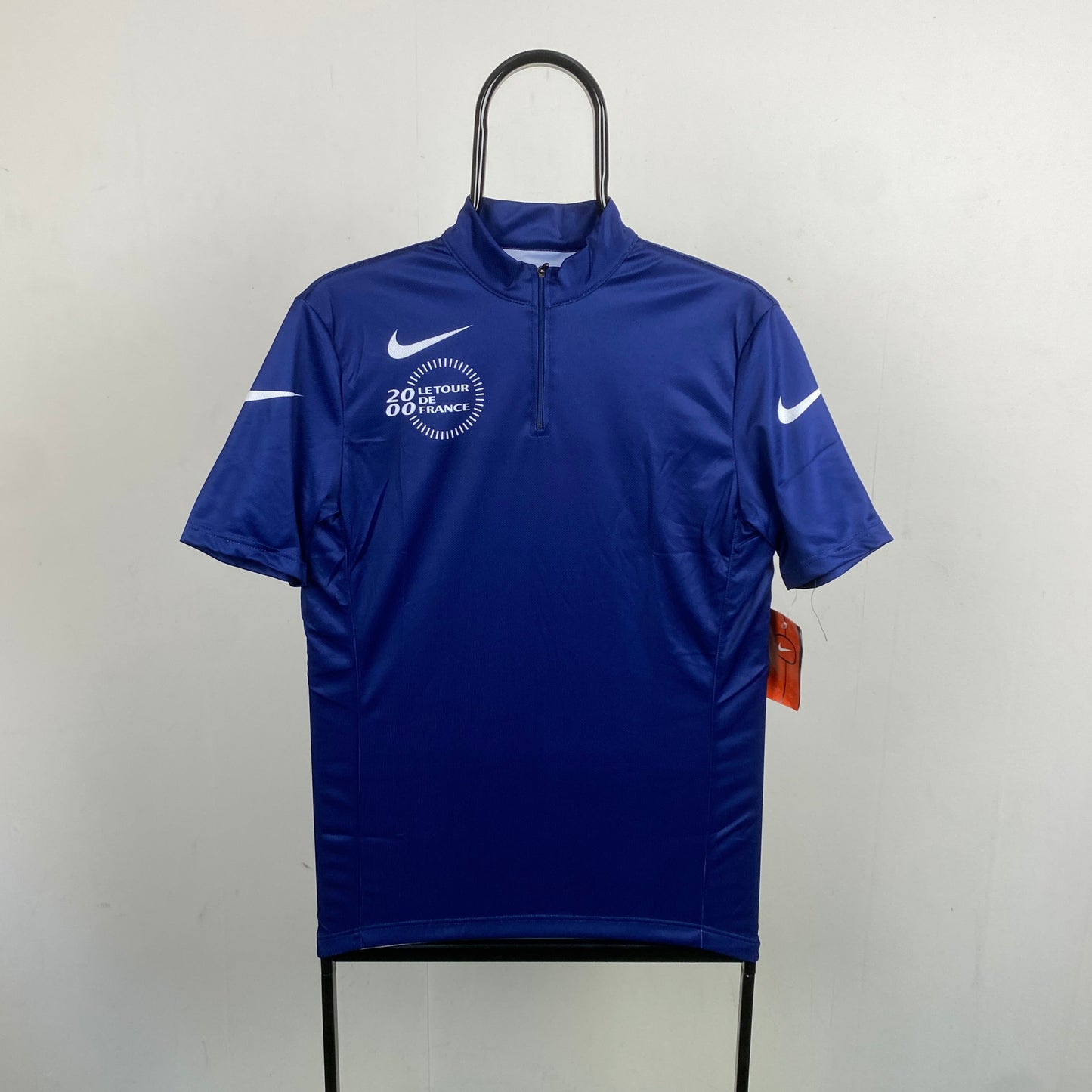 00s Nike Tour De France Cycling T-Shirt Blue Large