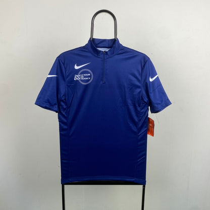 00s Nike Tour De France Cycling T-Shirt Blue Large