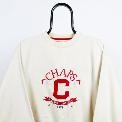 Retro Chaps Ralph Lauren Sweatshirt Brown Small