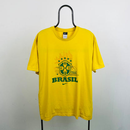 00s Nike Brazil T-Shirt Yellow XXL