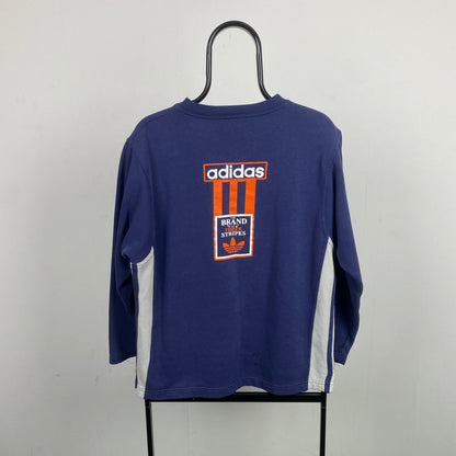 90s Adidas Sweatshirt Blue Small
