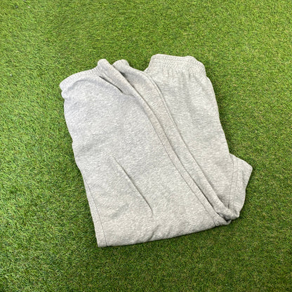 00s Nike Wide Leg Cotton Joggers Grey Small