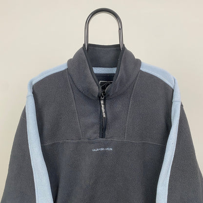 Retro 90s Quiksilver Fleece Sweatshirt Black XL