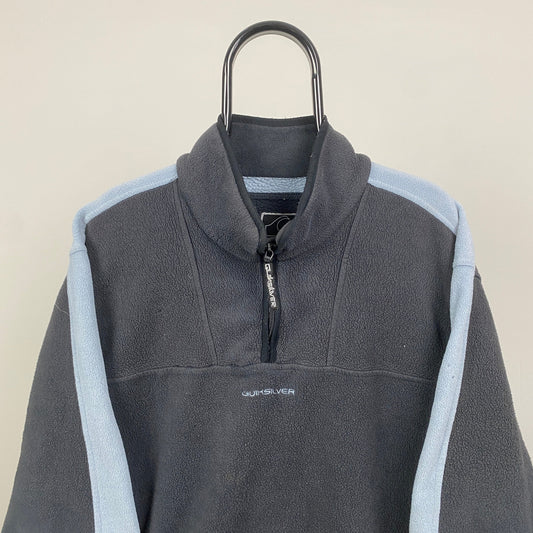 Retro 90s Quiksilver Fleece Sweatshirt Black XL