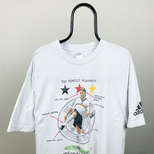 90s Adidas Germany Football T-Shirt White XL