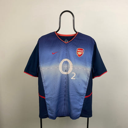 00s Nike Arsenal Football Shirt T-Shirt Blue Large